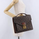 LOUIS VUITTON Monogram Monceau28 Hand Bag M51185 LV Auth 197753-25