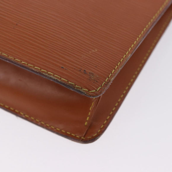 LOUIS VUITTON Epi Pochette Homme Clutch Bag Brown M52528 LV Auth 197754