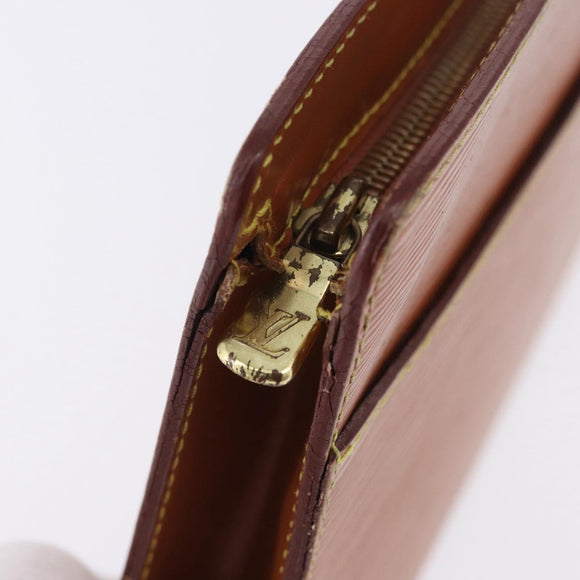 LOUIS VUITTON Epi Pochette Homme Clutch Bag Brown M52528 LV Auth 197754