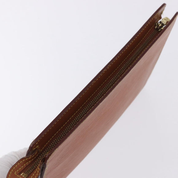 LOUIS VUITTON Epi Pochette Homme Clutch Bag Brown M52528 LV Auth 197754