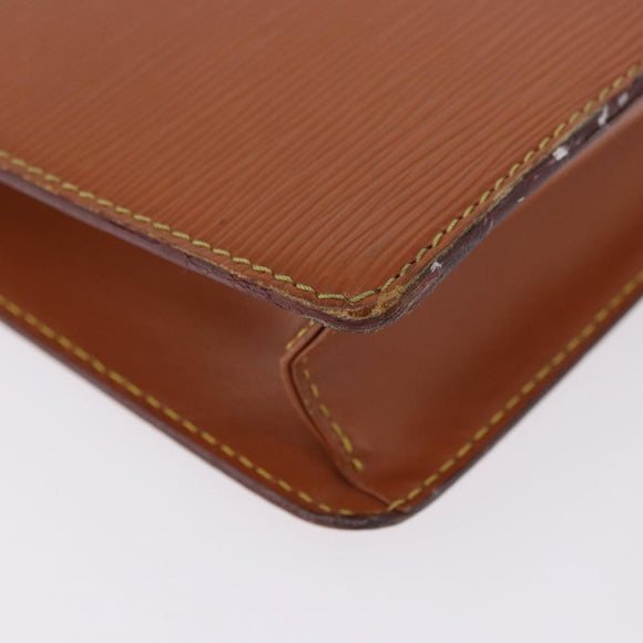 LOUIS VUITTON Epi Pochette Homme Clutch Bag Brown M52528 LV Auth 197754