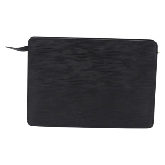 LOUIS VUITTON Epi Pochette Homme Clutch Bag Black M52522 LV Auth 197757