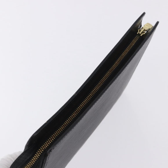 LOUIS VUITTON Epi Pochette Homme Clutch Bag Black M52522 LV Auth 197757