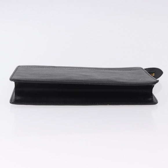 LOUIS VUITTON Epi Pochette Homme Clutch Bag Black M52522 LV Auth 197757