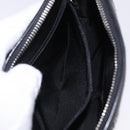 Christian Dior Hand Bag Patent Leather Black White Silver Auth 197758-23