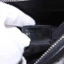 Christian Dior Hand Bag Patent Leather Black White Silver Auth 197758-12
