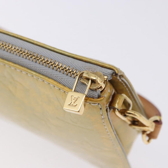 LOUIS VUITTON Monogram Vernis Lexington Accessory Pouch Gris M91056 Auth 197761