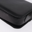CELINE Horsebit Shoulder Bag Leather Black Gold Auth 197762A-17