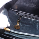 CELINE Horsebit Shoulder Bag Leather Black Gold Auth 197762A-23