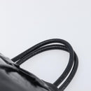 PRADA Hand Bag Patent leather Black Gold Auth 197763A-8
