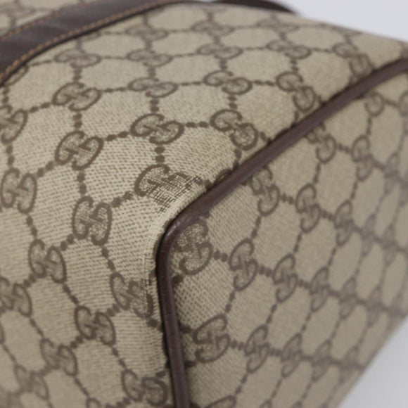 GUCCI GG Supreme Web Sherry Line Hand Bag PVC Beige Gold 40 02 007 Auth 197765