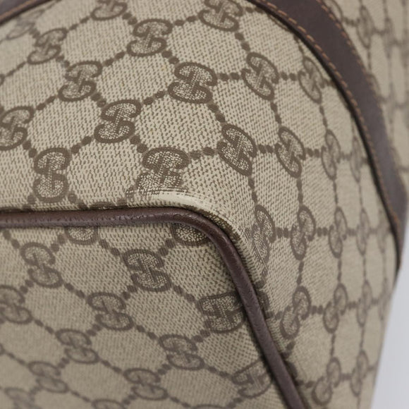 GUCCI GG Supreme Web Sherry Line Hand Bag PVC Beige Gold 40 02 007 Auth 197765