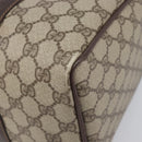 GUCCI GG Supreme Web Sherry Line Hand Bag PVC Beige Gold 40 02 007 Auth 197765-15