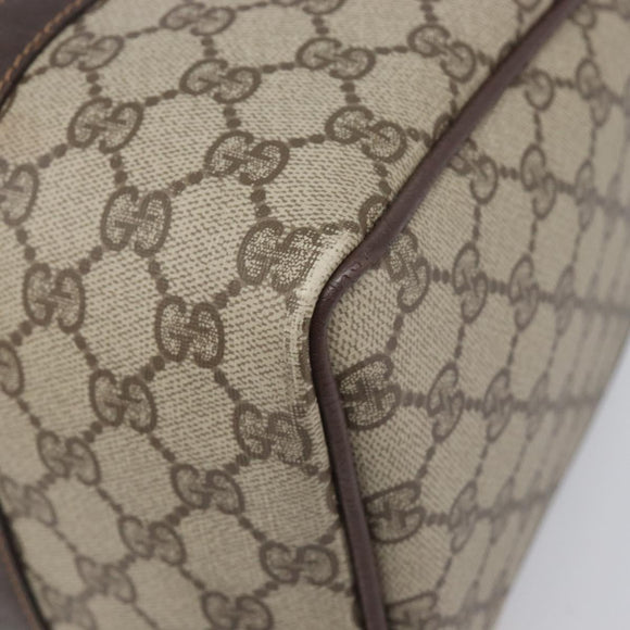 GUCCI GG Supreme Web Sherry Line Hand Bag PVC Beige Gold 40 02 007 Auth 197765
