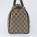 GUCCI GG Supreme Web Sherry Line Hand Bag PVC Beige Gold 40 02 007 Auth 197765-3