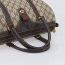 GUCCI GG Supreme Web Sherry Line Hand Bag PVC Beige Gold 40 02 007 Auth 197765-7