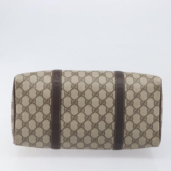 GUCCI GG Supreme Web Sherry Line Hand Bag PVC Beige Gold 40 02 007 Auth 197765