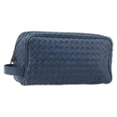 BOTTEGA VENETA INTRECCIATO Clutch Bag Leather Navy Auth 197768-1