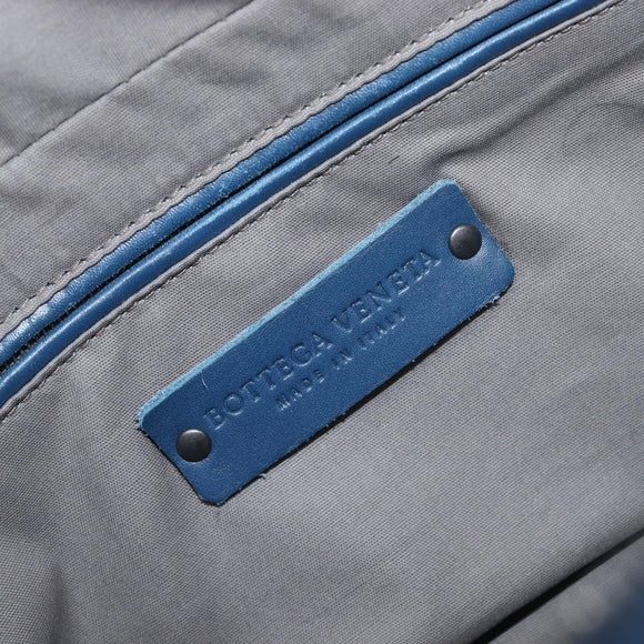 BOTTEGA VENETA INTRECCIATO Clutch Bag Leather Navy Auth 197768