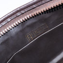 FENDI Zucca Canvas Clutch Bag Black Brown Auth 197770-10