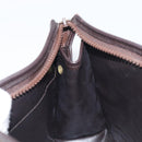 FENDI Zucca Canvas Clutch Bag Black Brown Auth 197770-17