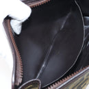 FENDI Zucca Canvas Clutch Bag Black Brown Auth 197770-12
