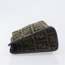FENDI Zucca Canvas Clutch Bag Black Brown Auth 197770-4