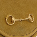GUCCI Horsebit Waist bag Suede Yellow Gold Auth 197772-17