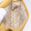 GUCCI Horsebit Waist bag Suede Yellow Gold Auth 197772-18