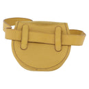 GUCCI Horsebit Waist bag Suede Yellow Gold Auth 197772-2
