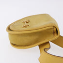 GUCCI Horsebit Waist bag Suede Yellow Gold Auth 197772-3