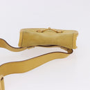 GUCCI Horsebit Waist bag Suede Yellow Gold Auth 197772-6