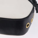 SAINT LAURENT Shoulder Bag PVC Canvas Navy White Auth 197773-12