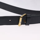 SAINT LAURENT Shoulder Bag PVC Canvas Navy White Auth 197773-8