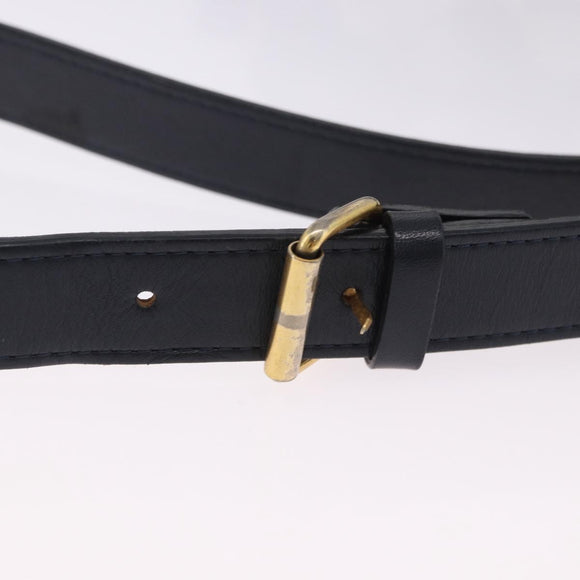SAINT LAURENT Shoulder Bag PVC Canvas Navy White Auth 197773