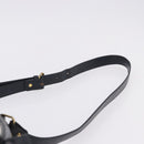 SAINT LAURENT Shoulder Bag PVC Canvas Navy White Auth 197773-9