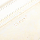 CHANEL Matelasse Chain Shoulder Bag Lamb Skin White Gold CC Auth 197774-16