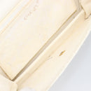 CHANEL Matelasse Chain Shoulder Bag Lamb Skin White Gold CC Auth 197774-17