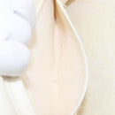 CHANEL Matelasse Chain Shoulder Bag Lamb Skin White Gold CC Auth 197774-21