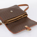 CELINE Macadam Shoulder Bag PVC Leather Brown Gold Auth 197775-14
