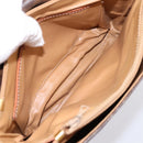 CELINE Macadam Shoulder Bag PVC Leather Brown Gold Auth 197775-16