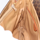 CELINE Macadam Shoulder Bag PVC Leather Brown Gold Auth 197775-18