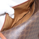 CELINE Macadam Shoulder Bag PVC Leather Brown Gold Auth 197775-25