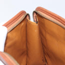 MCM Logogram Vicetos Clutch Bag PVC Leather Brown Gold Auth 197776-19
