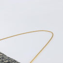 Christian Dior Trotter Canvas Chain Shoulder Bag Navy Gold Auth 197779-8