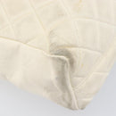 CHANEL Matelasse Chain Shoulder Bag Lamb Skin White Gold CC Auth 197780-16