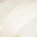 CHANEL Matelasse Chain Shoulder Bag Lamb Skin White Gold CC Auth 197780-10