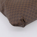 CELINE Macadam Canvas Tote Bag PVC Leather Brown Gold Auth 197781-14