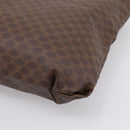 CELINE Macadam Canvas Tote Bag PVC Leather Brown Gold Auth 197781-15