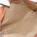 CELINE Macadam Canvas Tote Bag PVC Leather Brown Gold Auth 197781-11